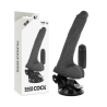 BASECOCK - REALISTISCHER VIBRATOR MIT FERNBEDIENUNG SCHWARZ MIT HODEN 20 CM -O- 4 CM