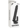 BASECOCK - REALISTISCHER VIBRATOR MIT FERNBEDIENUNG SCHWARZ 21 CM -O- 4 CM