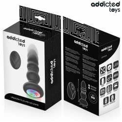 ADDICTED TOYS – ROTIERENDER VIBRIERENDER ANALPLUG MIT LED-LICHT UND FERNBEDIENUNG