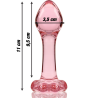 NEBULA SERIES BY IBIZA - MODELL 2 ANALPLUG BOROSILIKATGLAS ROSA 11 CM -O- 3.5 CM