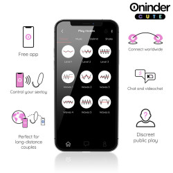 ONINDER CUTE - LOVE PLEASURE VIBRO-ROTIERENDES EI 360° SILIKON - KOSTENLOSE WELTWEITE APP