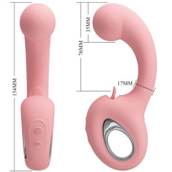 PRETTY LOVE - ERYNNYES G-SPOT VIBRATOR + KLITORIS-STIMULATOR 10 VIBRATIONEN ROSA
