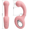 PRETTY LOVE - ERYNNYES G-SPOT VIBRATOR + KLITORIS-STIMULATOR 10 VIBRATIONEN ROSA