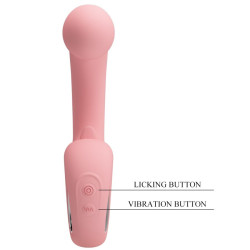 PRETTY LOVE - ERYNNYES G-SPOT VIBRATOR + KLITORIS-STIMULATOR 10 VIBRATIONEN ROSA