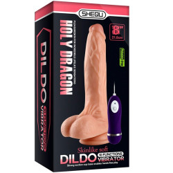 SHEQU - HOLY DRAGON VIBRATORDILDO MIT FERNBEDIENUNG 20,5 CM