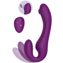 XOCOON - 2 IN 1 STRAPLESS STRAP-ON VIBRATOR MIT FERNBEDIENUNG LILA