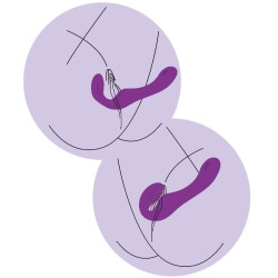 XOCOON - 2 IN 1 STRAPLESS STRAP-ON VIBRATOR MIT FERNBEDIENUNG LILA