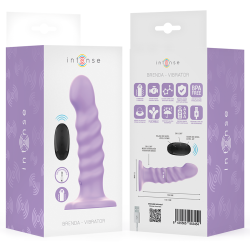 INTENSE - BRENDA VIBRATOR GRÖSSE M SPIRALENDESIGN 10 VIBRATIONEN LILA FERNBEDIENUNG