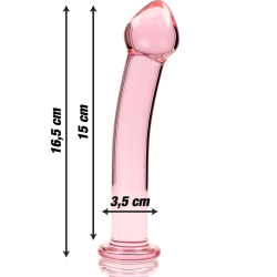 NEBULA SERIES BY IBIZA - MODELL 11 DILDO BOROSILIKATGLAS ROSA 16 CM -O- 3 CM