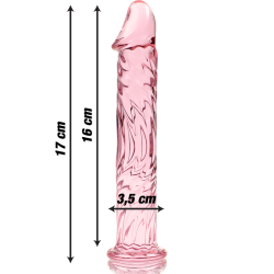 NEBULA SERIES BY IBIZA - MODELL 12 DILDO BOROSILIKATGLAS ROSA 17 CM -O- 3.5 CM