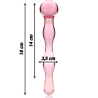 NEBULA SERIES BY IBIZA - MODELL 13 DILDO BOROSILIKATGLAS ROSA 18 CM -O- 3.5 CM