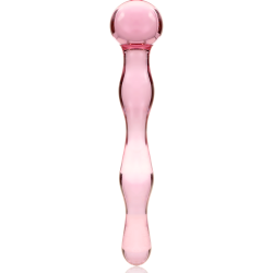 NEBULA SERIES BY IBIZA - MODELL 13 DILDO BOROSILIKATGLAS ROSA 18 CM -O- 3.5 CM