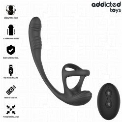 ADDICTED TOYS – ANALPLUG MIT VIBRATION, 360°-WELLUNG UND HODENSTIMULATOR