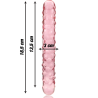 NEBULA SERIES BY IBIZA - MODELL 15 DILDO BOROSILIKATGLAS ROSA 18.5 CM -O- 3 CM