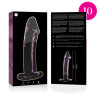 NEBULA SERIES BY IBIZA - MODELL 19 DILDO BOROSILIKATGLAS ROSA 18.5 CM -O- 4 CM