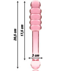 NEBULA SERIES BY IBIZA - MODELL 20 DILDO BOROSILIKATGLAS ROSA 20.5 CM -O- 3 CM