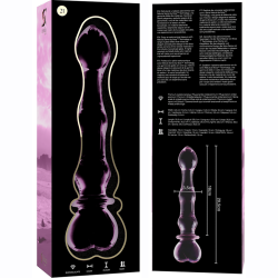 NEBULA SERIES BY IBIZA - MODELL 21 DILDO BOROSILIKATGLAS ROSA 20.5 CM -O- 3.5 CM