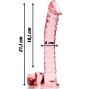 NEBULA SERIES BY IBIZA - MODELL 23 DILDO BOROSILIKATGLAS ROSA 21.5 CM -O- 4 CM