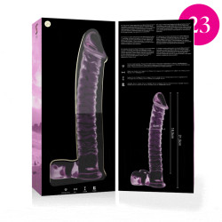 NEBULA SERIES BY IBIZA - MODELL 23 DILDO BOROSILIKATGLAS ROSA 21.5 CM -O- 4 CM