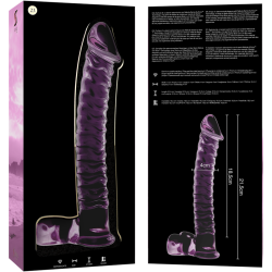 NEBULA SERIES BY IBIZA - MODELL 23 DILDO BOROSILIKATGLAS ROSA 21.5 CM -O- 4 CM