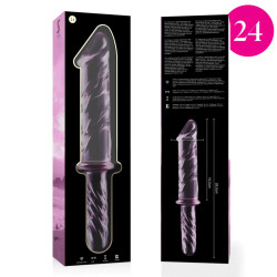NEBULA SERIES BY IBIZA - MODELL 24 DILDO BOROSILIKATGLAS ROSA 28.5 CM -O- 5 CM