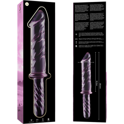 NEBULA SERIES BY IBIZA - MODELL 24 DILDO BOROSILIKATGLAS ROSA 28.5 CM -O- 5 CM