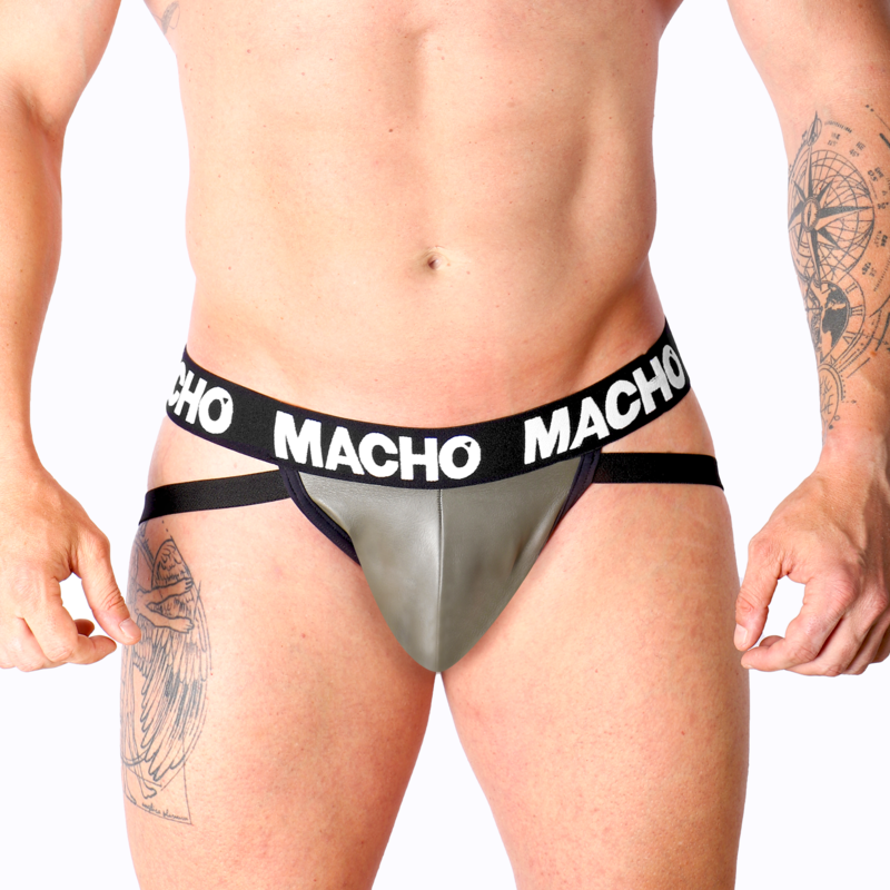 MACHO - MX27GR JOCK LEDER GRAU BEIGE M