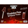 DIABLO GOLOSO – 50 PENIS-LOLLIPOPS RON-COLA-GESCHMACK 10 % ALKOHOL