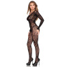 LEG AVENUE - 89366 SPITZEN-DESSOUS-BODYSTOCKING, SCHWARZ - EINHEITSGRÖSSE