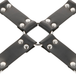 DARKNESS - LEDERHANDSCHELLEN FÜR FÜSSE UND HÄNDE SCHWARZ