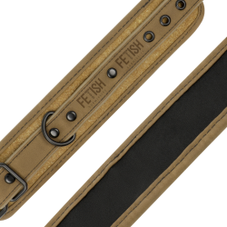 FETISH SUBMISSIVE ORIGEN - FUSSMANSCHETTEN AUS VEGANEM LEDER MIT NEOPRENFUTTER