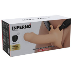 HIDDEN DESIRE - INFERNO VIBRIERENDER PENIS-SLEEVE ZUM AUFSCHNALLEN 16 CM