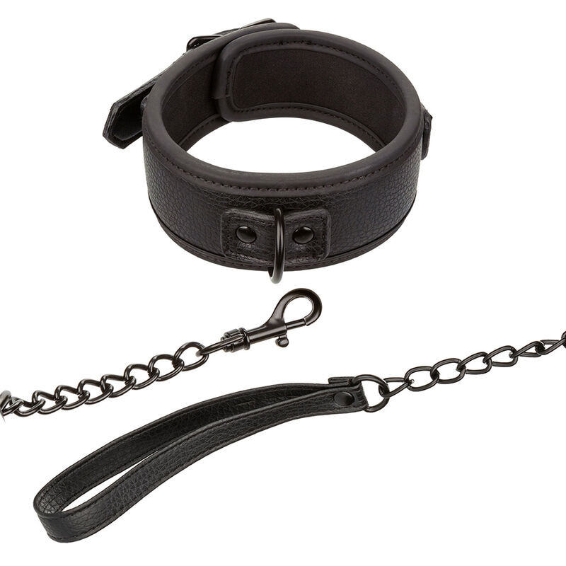 CALEXOTICS - NOCTURNAL HALSBAND & LEINE LEDER VERSTELLBAR SCHWARZ