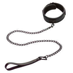 CALEXOTICS - NOCTURNAL HALSBAND & LEINE LEDER VERSTELLBAR SCHWARZ