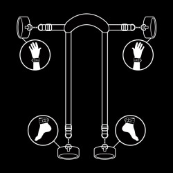 FETISH SUBMISSIVE - MEISTERPOSITION MIT 4 NOPRENE-GEFÜTTERT HANDSCHELLEN