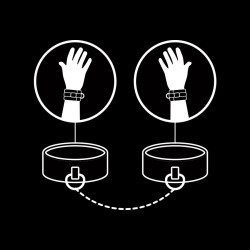 FETISH SUBMISSIVE - HANDSCHELLEN AUS VEGANEM LEDER MIT NOPRENE-FUTTER