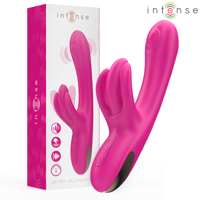 INTENSE - BRITNEY MULTIFUNKTIONS-RABBIT-VIBRATOR 23 CM ROSA