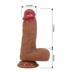 PRETTY LOVE - CURTIS REALISTISCHER DILDO MIT SAUGNAPF 17,3 CM -Ø- 4,2 CM