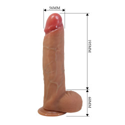 PRETTY LOVE - MENDEL REALISTISCHER DILDO MIT SAUGNAPF 25,5 CM -Ø- 5,6 CM