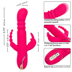 CALEXOTICS - JACK FANTASY DREIFACH BEHEIZTER VIBRATOR RABBIT ROSA