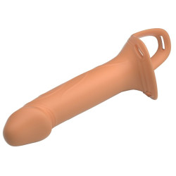 PRETTY LOVE - LANDON HARNESS BRIEFS UNIVERSAL STRAP-ON HARNESS MIT HOHEM SILIKONDILDO 16,8 CM FLEISCH