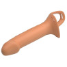 PRETTY LOVE - LANDON HARNESS BRIEFS UNIVERSAL STRAP-ON HARNESS MIT HOHEM SILIKONDILDO 16,8 CM FLEISCH