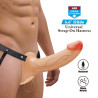 PRETTY LOVE - LANDON HARNESS BRIEFS UNIVERSAL STRAP-ON HARNESS MIT HOHEM SILIKONDILDO 16,8 CM FLEISCH