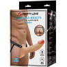 PRETTY LOVE - LANDON HARNESS BRIEFS UNIVERSAL STRAP-ON HARNESS MIT HOHEM SILIKONDILDO 16,8 CM FLEISCH