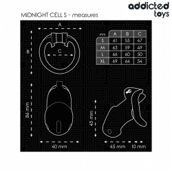 ADDICTED TOYS LOCKED - MINDNIGHT CELL PENIS CAGE GRÖSSE S