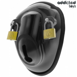 ADDICTED TOYS LOCKED - SCHLÜSSELLOSER PENISKÄFIG 11,5 CM