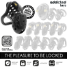 ADDICTED TOYS LOCKED - ANGEKETTETER HOHLPENISKÄFIG 10,5 CM