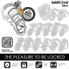 ADDICTED TOYS LOCKED - SILBERNER PENISKÄFIG AUS METALL, GRÖSSE S