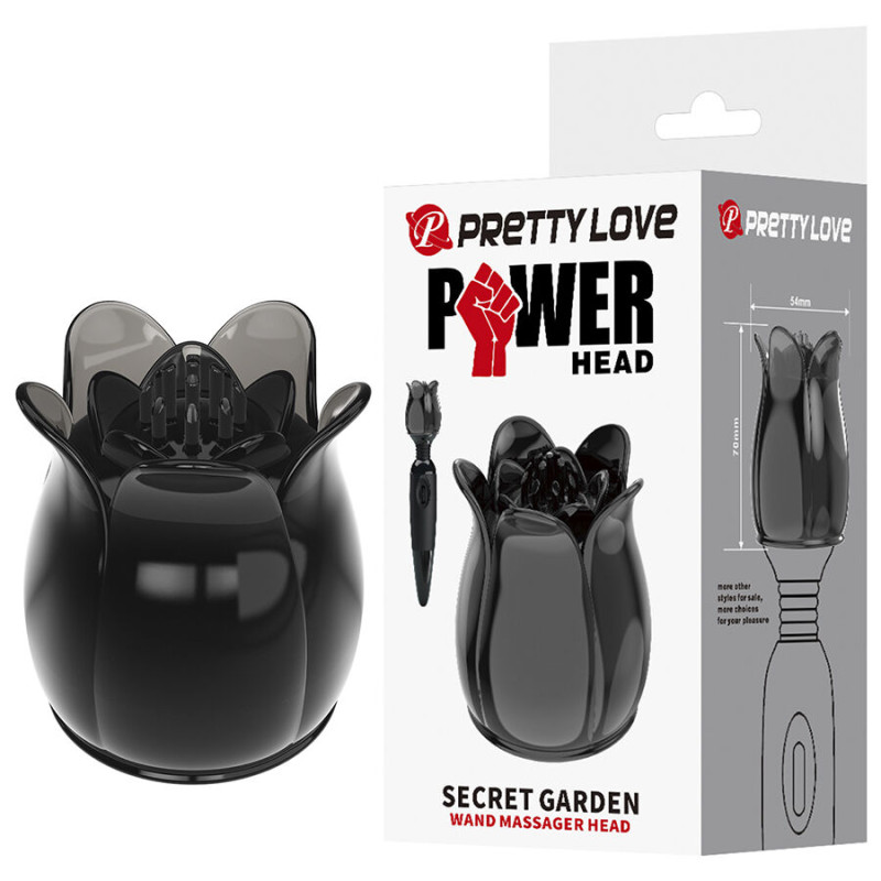 PRETTY LOVE - SECRET GARDEN SCHWARZER MASSAGEKOPF