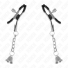 KINK - SILBERNE NIPPELKLEMMEN MIT GLOCKENANHÄNGER 6 CM